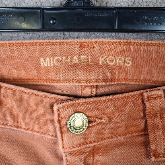 Michael Kors Jeans Womens 4 Orange Izzy Skinny Mid‎ Rise Denim Stretch - Picture 6 of 13